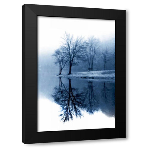 Fog on the Lake I Black Modern Wood Framed Art Print with Double Matting by Hausenflock, Alan