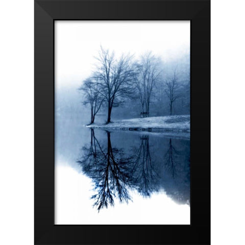 Fog on the Lake I Black Modern Wood Framed Art Print by Hausenflock, Alan