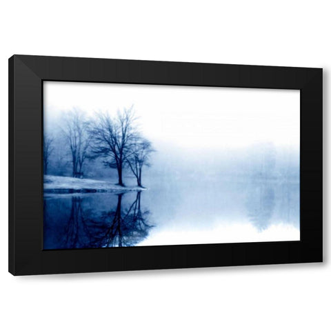 Fog on the Lake III Black Modern Wood Framed Art Print with Double Matting by Hausenflock, Alan