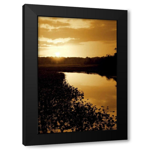 Sunset on the Lake I Black Modern Wood Framed Art Print by Hausenflock, Alan