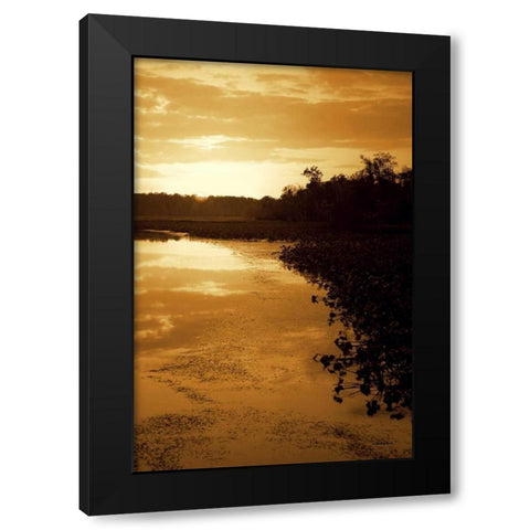 Sunset on the Lake II Black Modern Wood Framed Art Print with Double Matting by Hausenflock, Alan