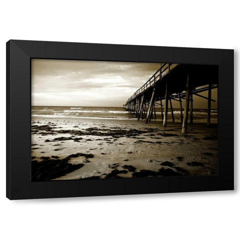 Under the Pier I Black Modern Wood Framed Art Print with Double Matting by Hausenflock, Alan