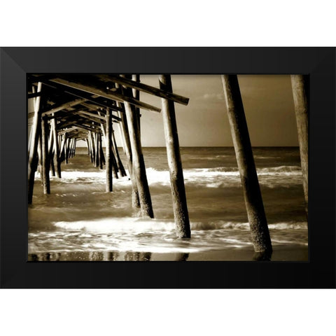 Under the Pier II Black Modern Wood Framed Art Print by Hausenflock, Alan