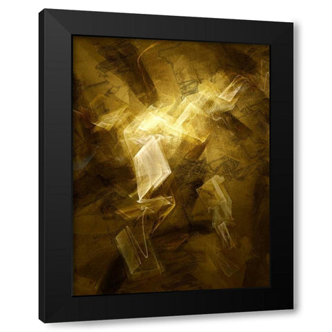 Fractal Light I Black Modern Wood Framed Art Print with Double Matting by Hausenflock, Alan