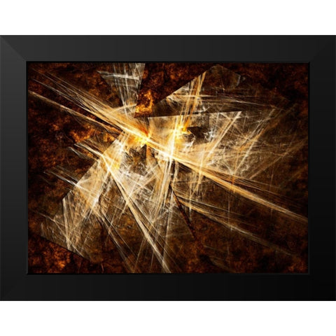 Fractal Light III Black Modern Wood Framed Art Print by Hausenflock, Alan