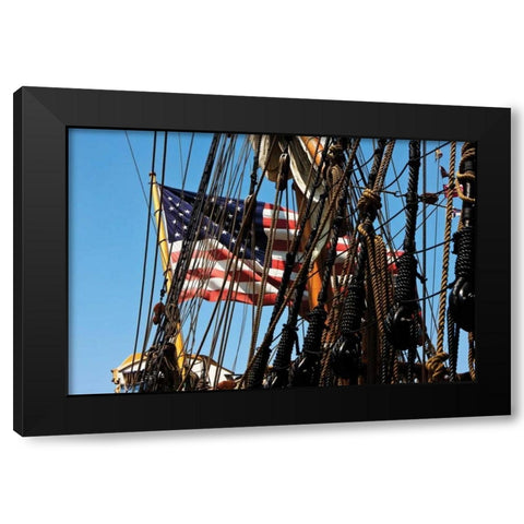 Patriotic I Black Modern Wood Framed Art Print with Double Matting by Hausenflock, Alan