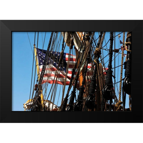 Patriotic I Black Modern Wood Framed Art Print by Hausenflock, Alan