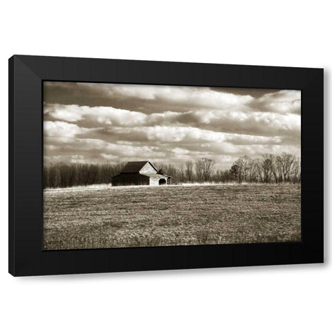 Cloudy Skies II Black Modern Wood Framed Art Print with Double Matting by Hausenflock, Alan