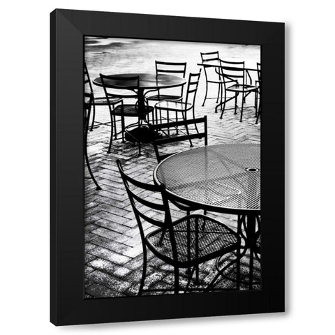 Tables and Chairs I Black Modern Wood Framed Art Print by Hausenflock, Alan