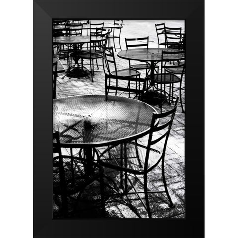 Tables and Chairs II Black Modern Wood Framed Art Print by Hausenflock, Alan