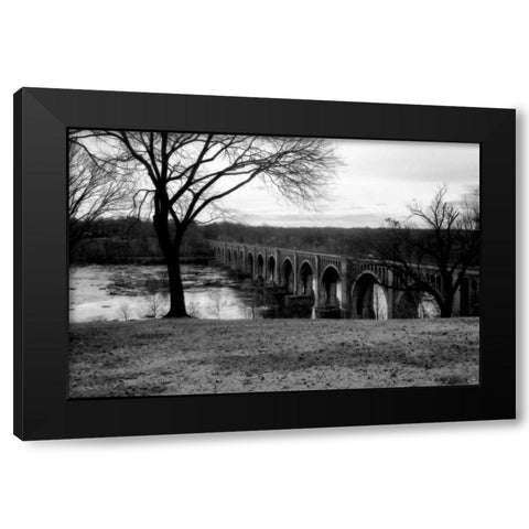 Bridge Across the James V Black Modern Wood Framed Art Print by Hausenflock, Alan