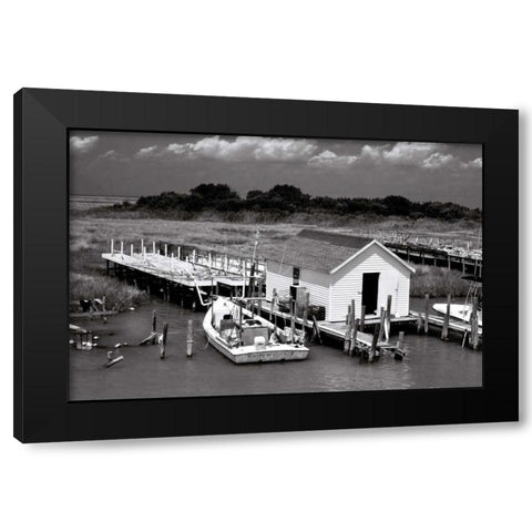 Tangier Island II Black Modern Wood Framed Art Print with Double Matting by Hausenflock, Alan