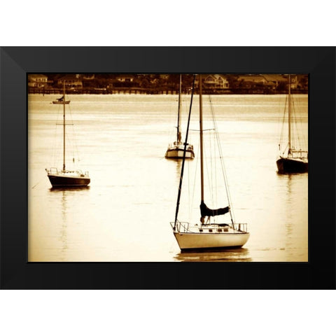 St. Augustine Harbor I Black Modern Wood Framed Art Print by Hausenflock, Alan