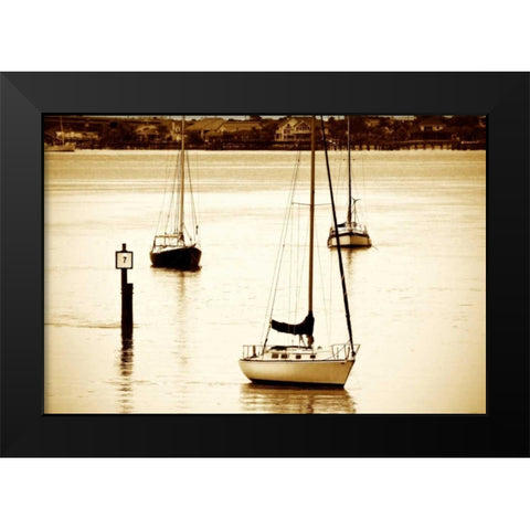 St. Augustine Harbor II Black Modern Wood Framed Art Print by Hausenflock, Alan