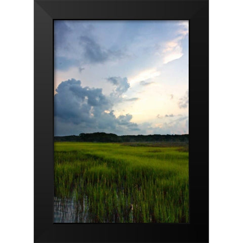 Sunset on Bogue Sound IV Black Modern Wood Framed Art Print by Hausenflock, Alan