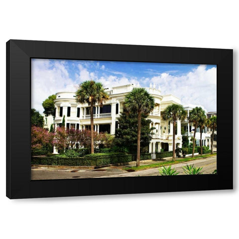 Charleston Style IV Black Modern Wood Framed Art Print with Double Matting by Hausenflock, Alan