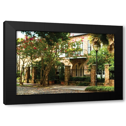 Charleston Streets Black Modern Wood Framed Art Print with Double Matting by Hausenflock, Alan