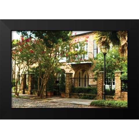 Charleston Streets Black Modern Wood Framed Art Print by Hausenflock, Alan