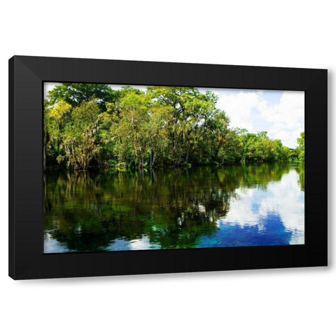 Silver River VII Black Modern Wood Framed Art Print with Double Matting by Hausenflock, Alan