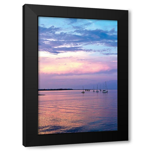 St. Augustine Harbor Sunset III Black Modern Wood Framed Art Print by Hausenflock, Alan