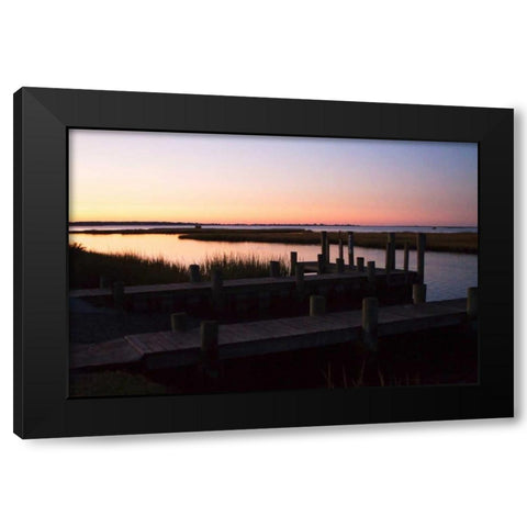 Chincoteague Sunrise I Black Modern Wood Framed Art Print with Double Matting by Hausenflock, Alan