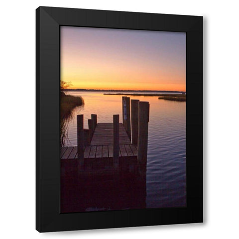 Chincoteague Sunrise III Black Modern Wood Framed Art Print with Double Matting by Hausenflock, Alan