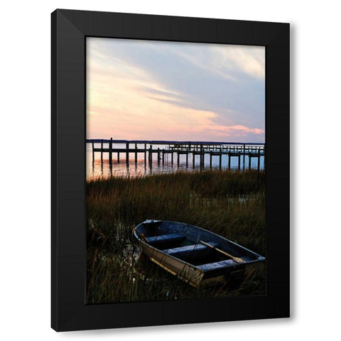 Sunset Over the Channel II Black Modern Wood Framed Art Print with Double Matting by Hausenflock, Alan