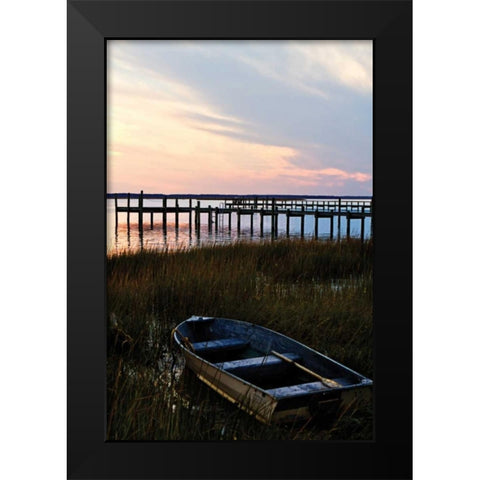 Sunset Over the Channel II Black Modern Wood Framed Art Print by Hausenflock, Alan