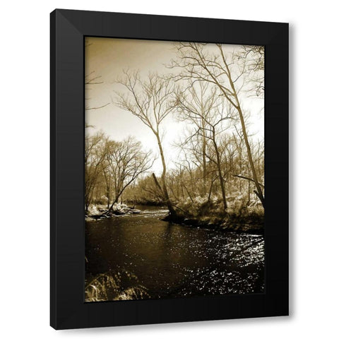 Winter on the Neuse River Black Modern Wood Framed Art Print with Double Matting by Hausenflock, Alan