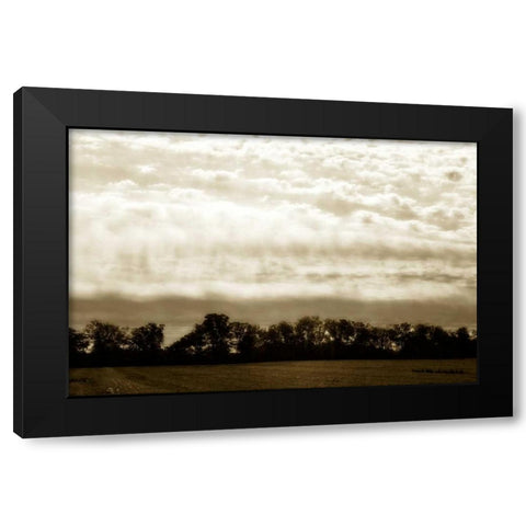Clouds and Fields I Black Modern Wood Framed Art Print by Hausenflock, Alan