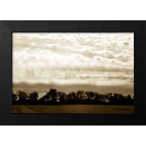 Clouds and Fields I Black Modern Wood Framed Art Print by Hausenflock, Alan