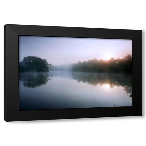 Fog on the Mattaponi VIII Black Modern Wood Framed Art Print with Double Matting by Hausenflock, Alan