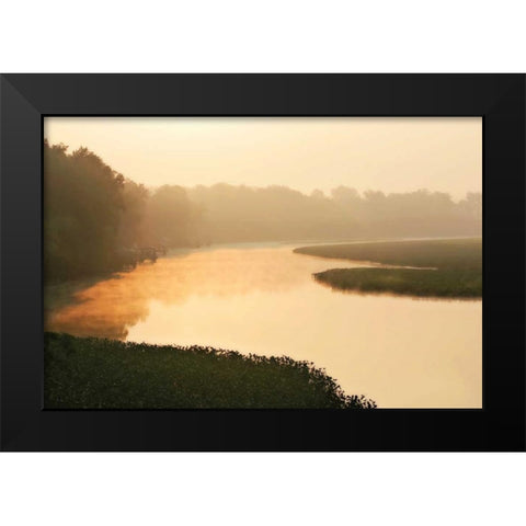 Fog on the Mattaponi II Black Modern Wood Framed Art Print by Hausenflock, Alan