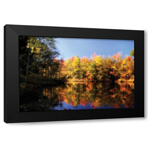Fall at Three Lakes II Black Modern Wood Framed Art Print with Double Matting by Hausenflock, Alan