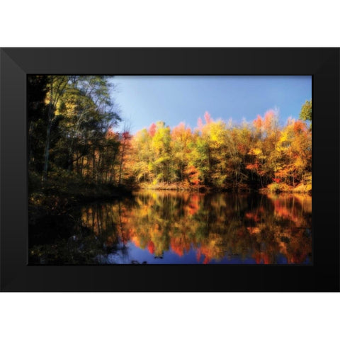 Fall at Three Lakes II Black Modern Wood Framed Art Print by Hausenflock, Alan