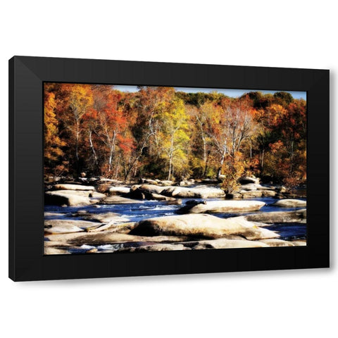 Autumn on the River I Black Modern Wood Framed Art Print with Double Matting by Hausenflock, Alan