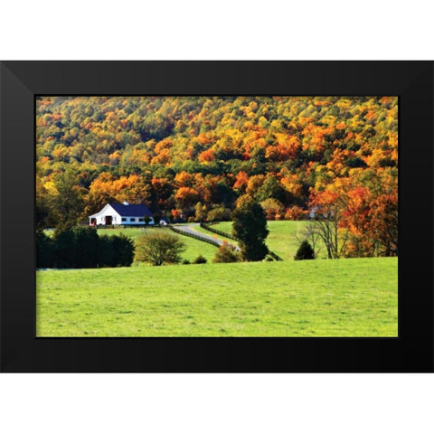 Mountain Farm I Black Modern Wood Framed Art Print by Hausenflock, Alan