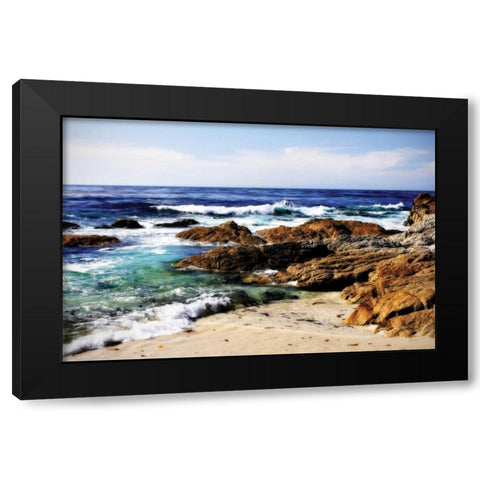 Spanish Bay I Black Modern Wood Framed Art Print with Double Matting by Hausenflock, Alan