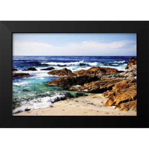 Spanish Bay I Black Modern Wood Framed Art Print by Hausenflock, Alan