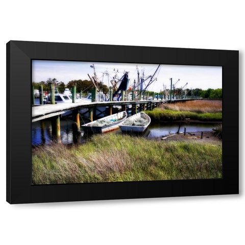 Marsh Harbor I Black Modern Wood Framed Art Print with Double Matting by Hausenflock, Alan