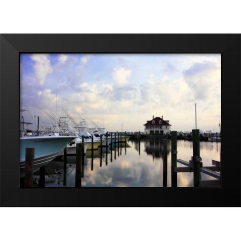 Atlantic Beach Marina I Black Modern Wood Framed Art Print by Hausenflock, Alan