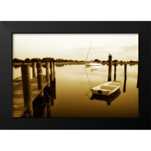 Sleepy Harbor II Black Modern Wood Framed Art Print by Hausenflock, Alan