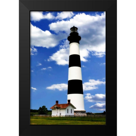 Bodie Island Light Black Modern Wood Framed Art Print by Hausenflock, Alan