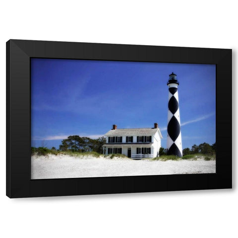 Cape Lookout Light I Black Modern Wood Framed Art Print by Hausenflock, Alan