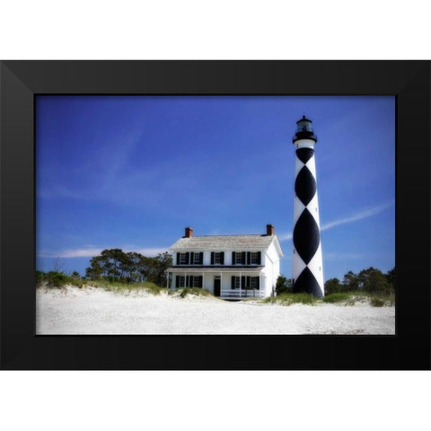 Cape Lookout Light I Black Modern Wood Framed Art Print by Hausenflock, Alan