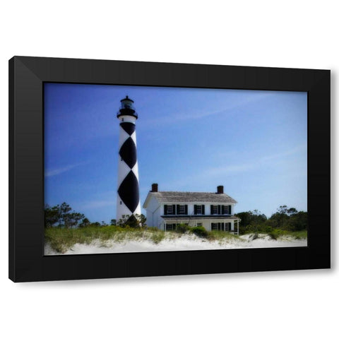 Cape Lookout Light II Black Modern Wood Framed Art Print with Double Matting by Hausenflock, Alan