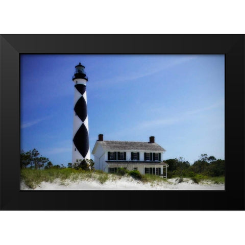 Cape Lookout Light II Black Modern Wood Framed Art Print by Hausenflock, Alan