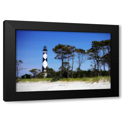 Cape Lookout Light III Black Modern Wood Framed Art Print with Double Matting by Hausenflock, Alan