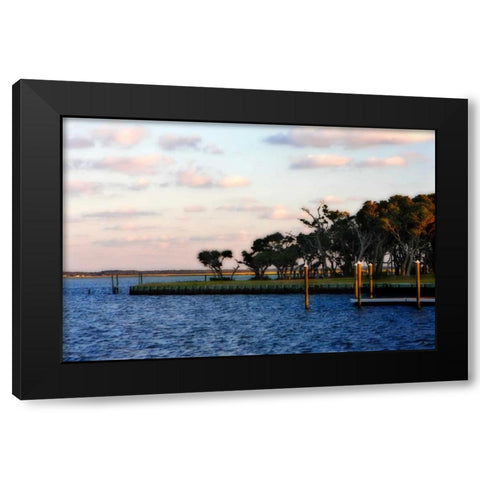 Sunset in the Channel I Black Modern Wood Framed Art Print with Double Matting by Hausenflock, Alan