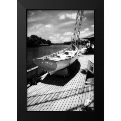 The Schooner II Black Modern Wood Framed Art Print by Hausenflock, Alan